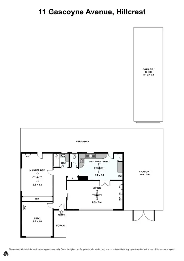 Floorplan of Homely house listing, 11 Gascoyne Avenue, Hillcrest SA 5086