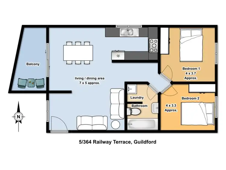 Floorplan of Homely unit listing, 5/362-364 Railway Terrace, Guildford NSW 2161