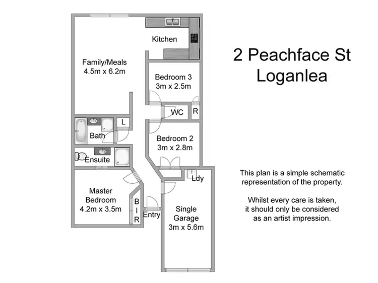 Floorplan of Homely house listing, 2 Peachface Street, Loganlea QLD 4131
