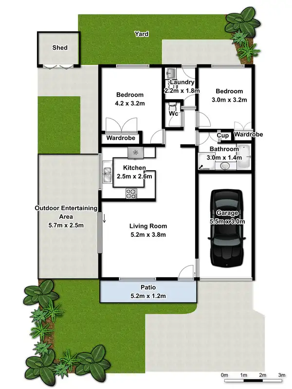 Floorplan of Homely villa listing, 3/132 Eyles Drive, East Ballina NSW 2478