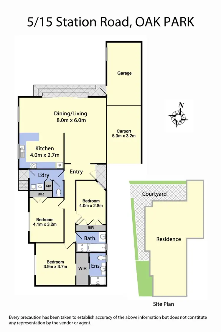 Floorplan of Homely house listing, 5/15 Station Road, Oak Park VIC 3046