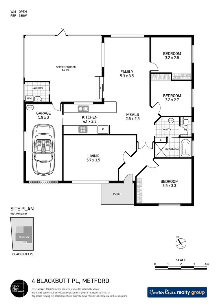 Floorplan of Homely house listing, 4 Blackbutt Place, Metford NSW 2323