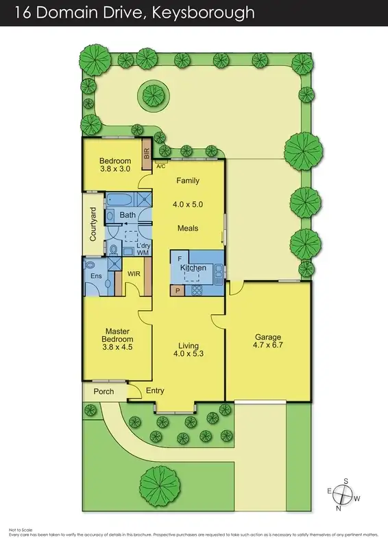 Floorplan of Homely house listing, 16 Domain Drive, Keysborough VIC 3173