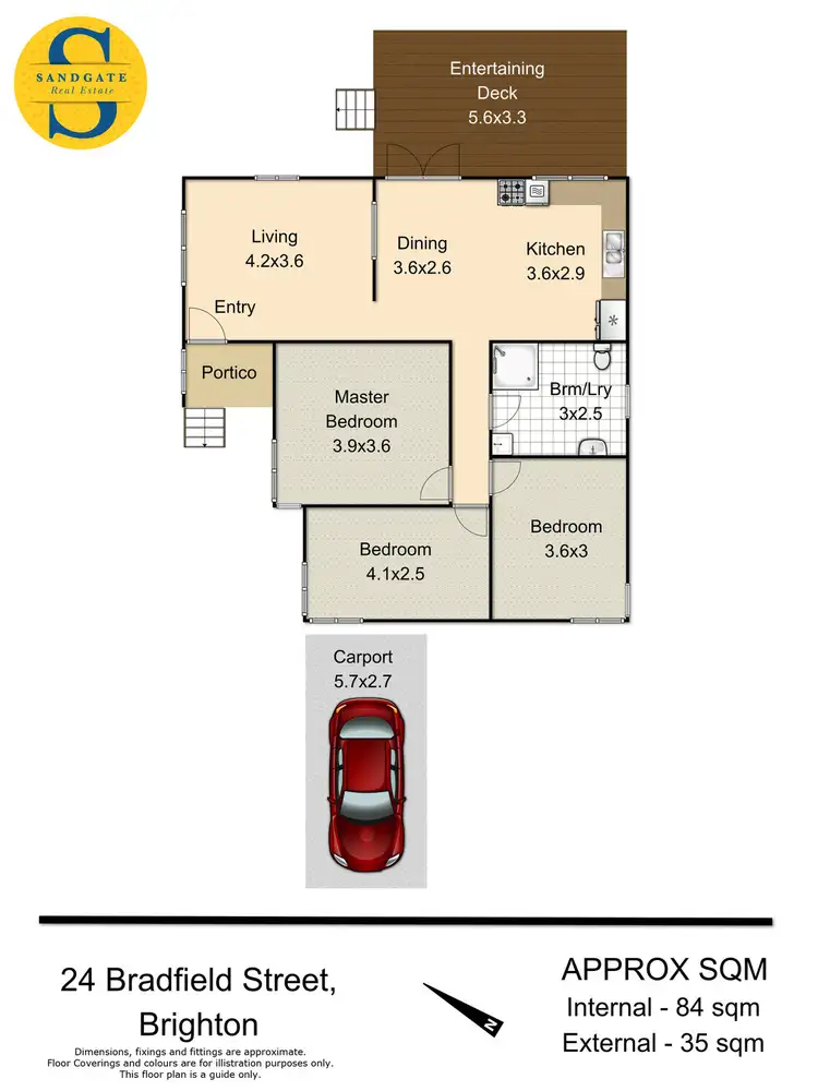 Floorplan of Homely house listing, 24 Bradfield Street, Brighton QLD 4017