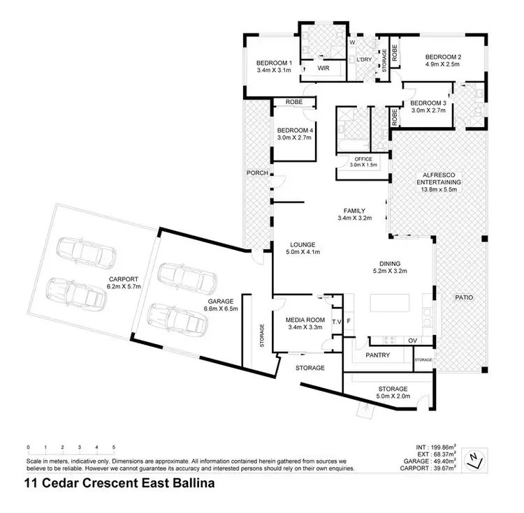 Floorplan of Homely house listing, 11 Cedar Crescent, East Ballina NSW 2478