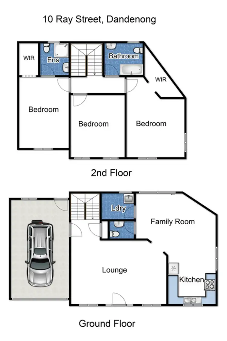Floorplan of Homely house listing, 10 Ray Street, Dandenong VIC 3175