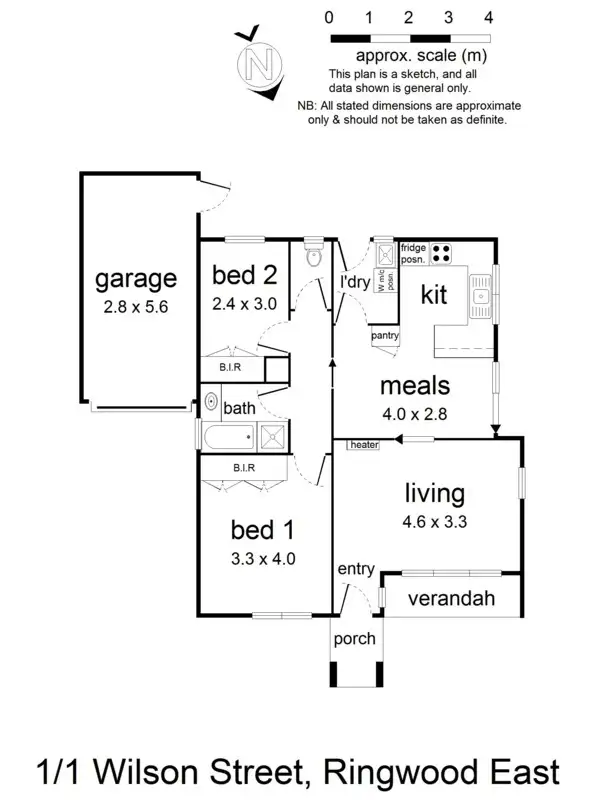 Floorplan of Homely unit listing, 1/1 Wilson Street, Ringwood East VIC 3135
