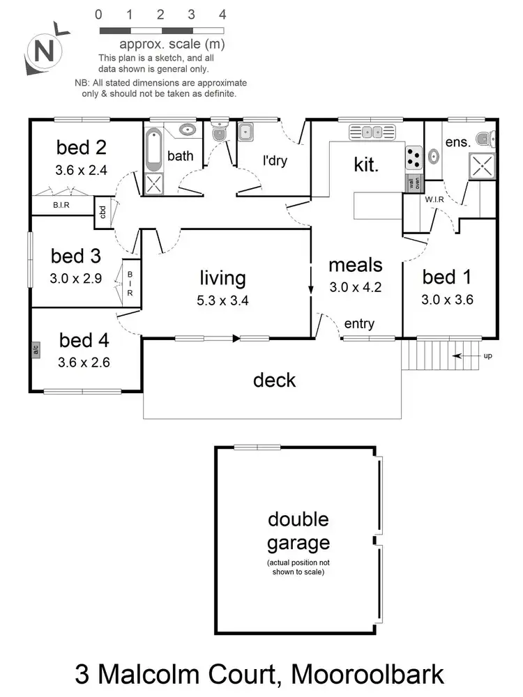 Floorplan of Homely house listing, 3 Malcolm Court, Mooroolbark VIC 3138