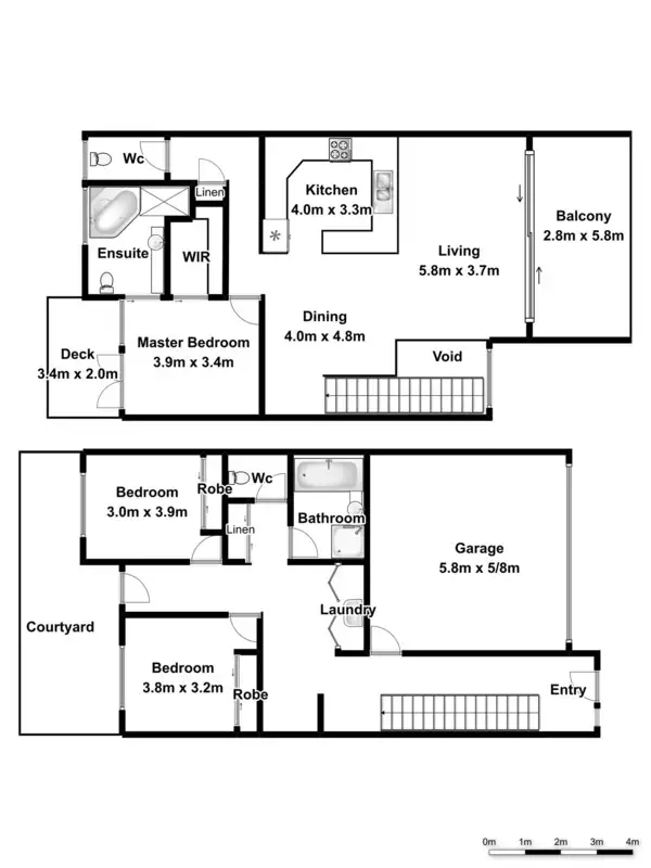 Floorplan of Homely townhouse listing, 2/22 Fox Street, Ballina NSW 2478