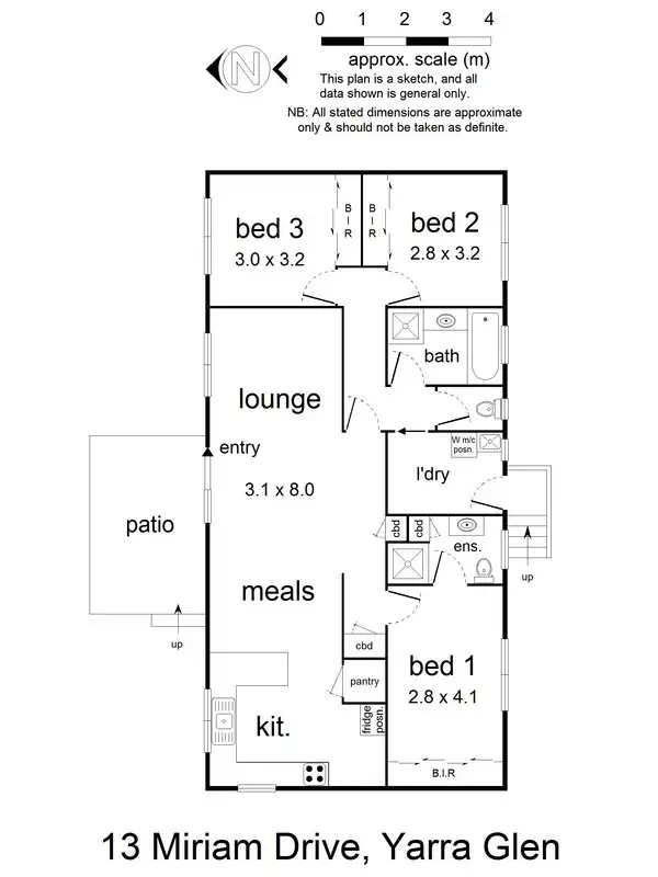 Floorplan of Homely house listing, 13 Miriam Drive, Yarra Glen VIC 3775