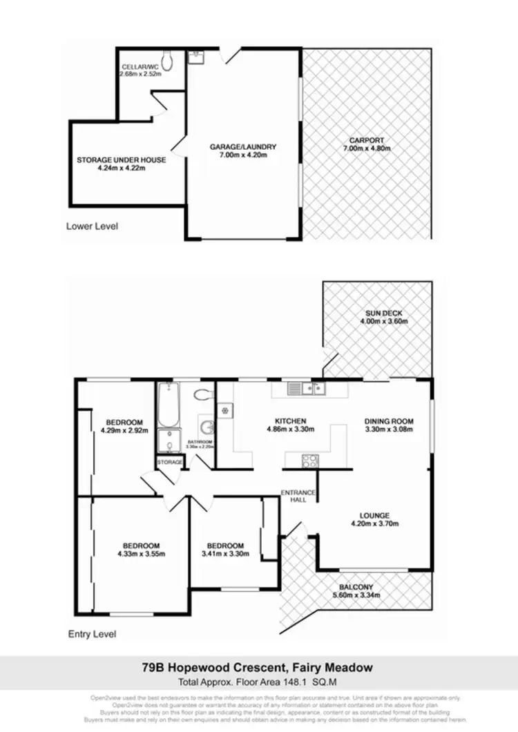 Floorplan of Homely house listing, 79B Hopewood Crescent, Fairy Meadow NSW 2519