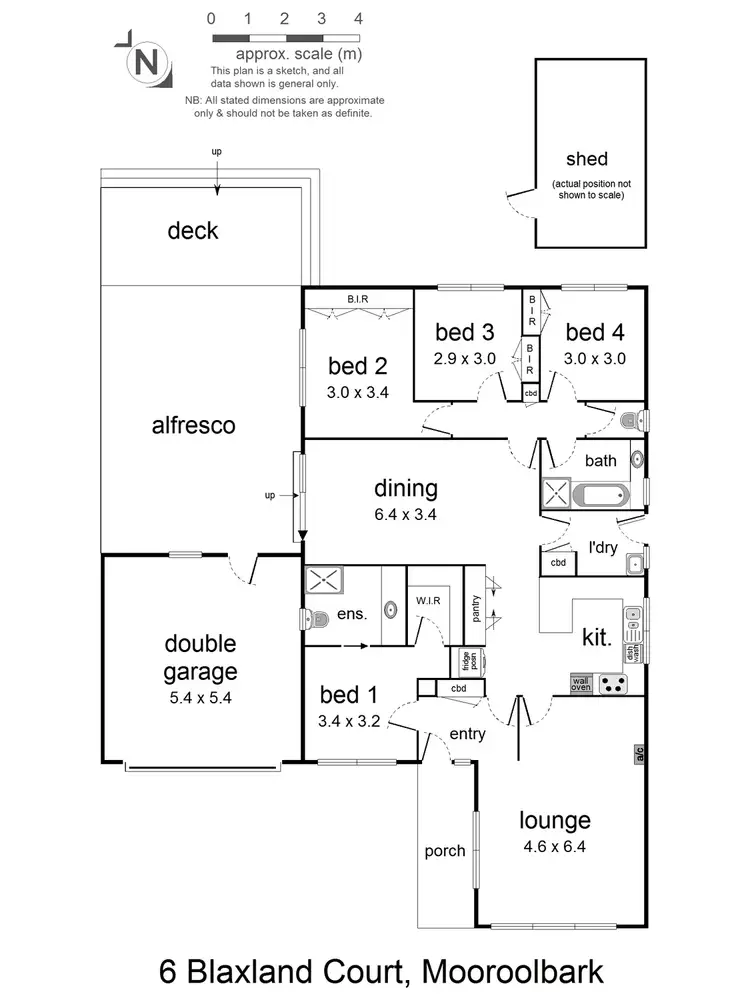 Floorplan of Homely house listing, 6 Blaxland Court, Mooroolbark VIC 3138