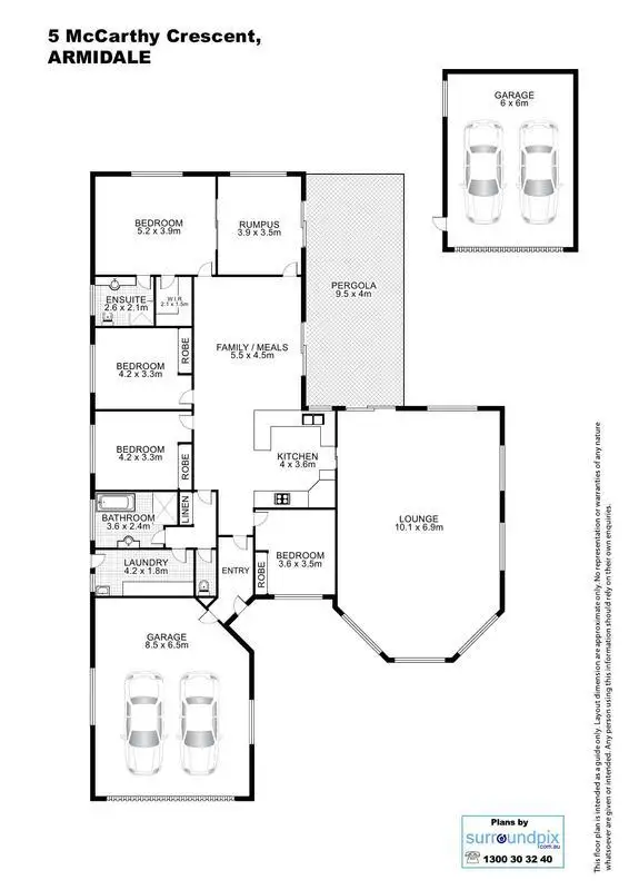 Floorplan of Homely house listing, 5 McCarthy Crescent, Armidale NSW 2350