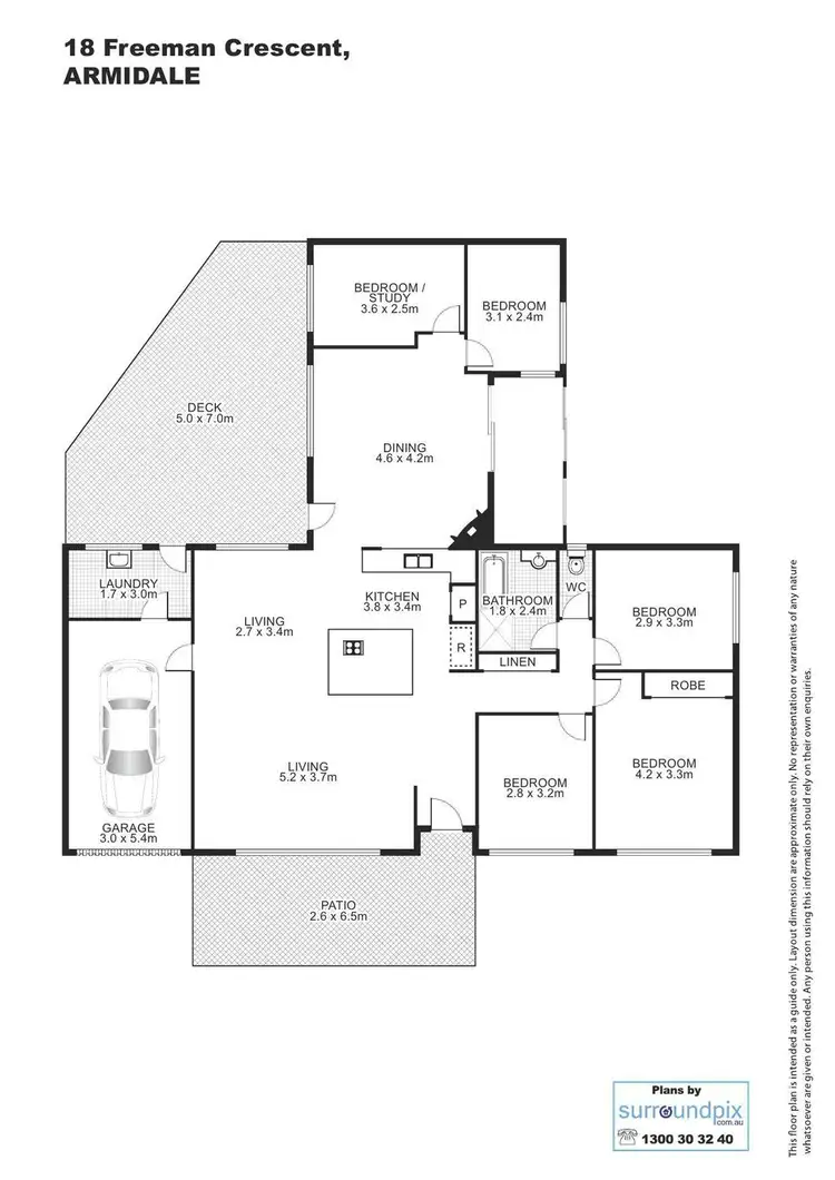 Floorplan of Homely house listing, 18 Freeman Crescent, Armidale NSW 2350