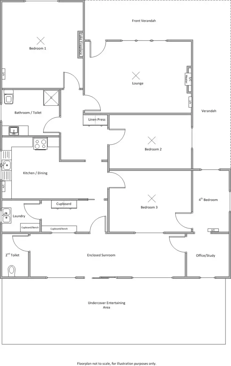 Floorplan of Homely house listing, 8292 St Vincent Highway, Yorketown SA 5576