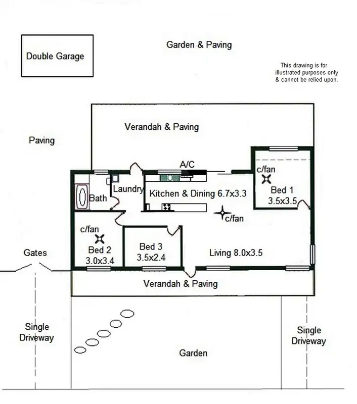 Floorplan of Homely house listing, 6 Dundee Street, Sellicks Beach SA 5174