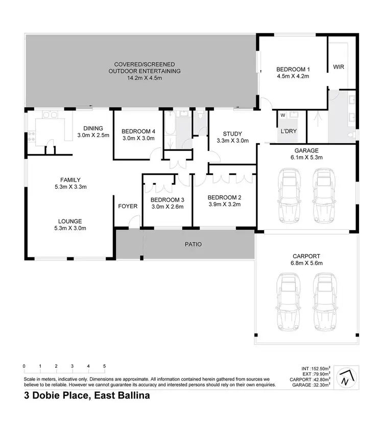 Floorplan of Homely house listing, 3 Dobie Place, East Ballina NSW 2478