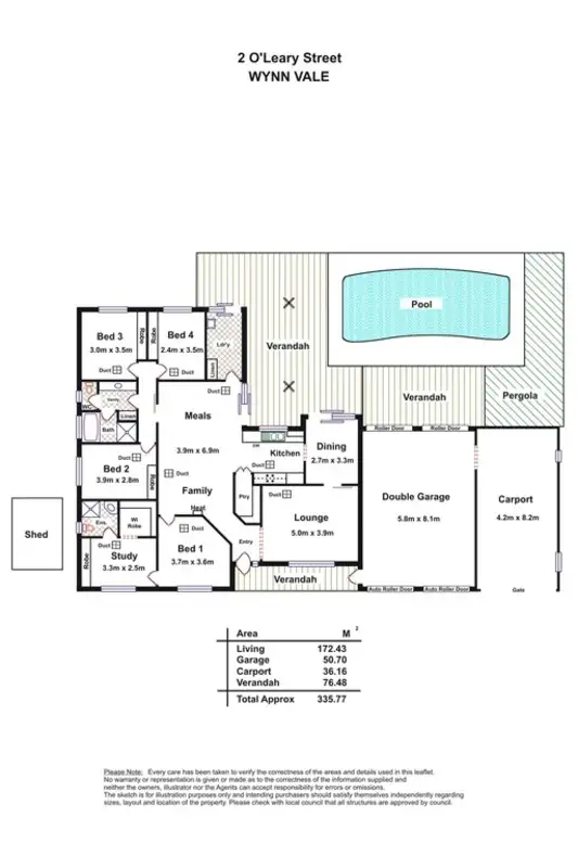Floorplan of Homely house listing, 2 O'Leary Place, Wynn Vale SA 5127