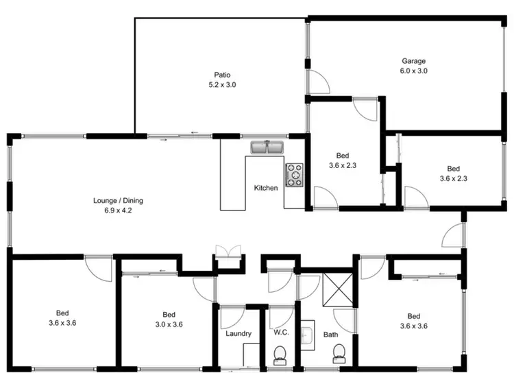 Floorplan of Homely house listing, 12 Sweetlip Place, Ballina NSW 2478