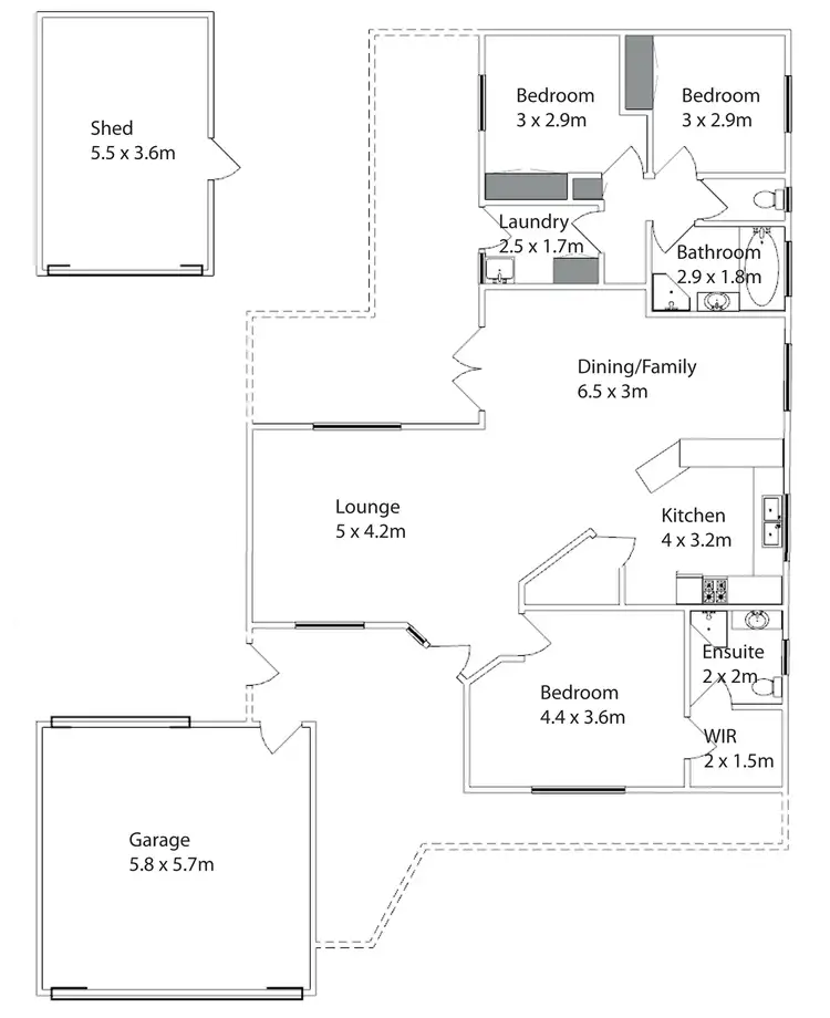 Floorplan of Homely house listing, 33 Matthew Flinders Drive, Mildura VIC 3500