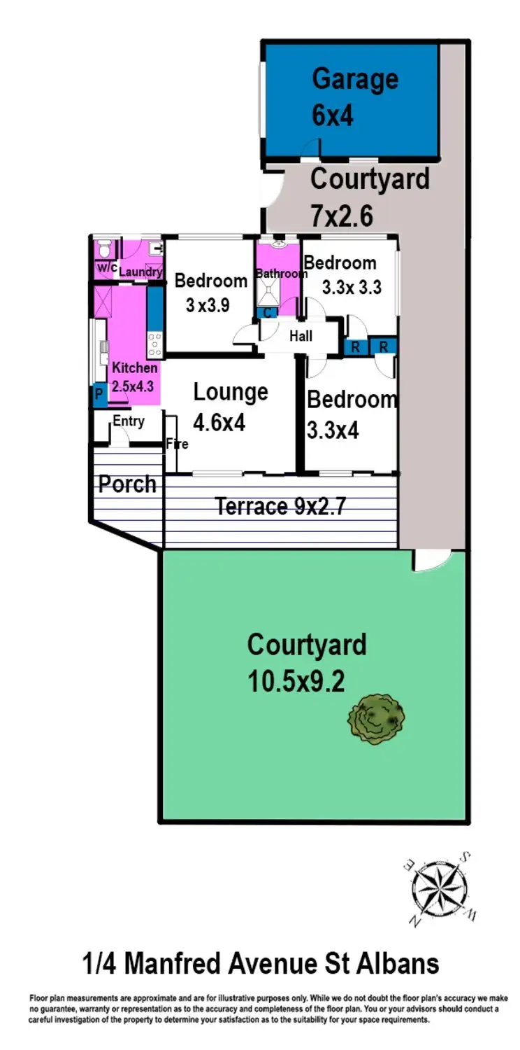 Floorplan of Homely house listing, 1/4 Manfred Avenue, St Albans VIC 3021