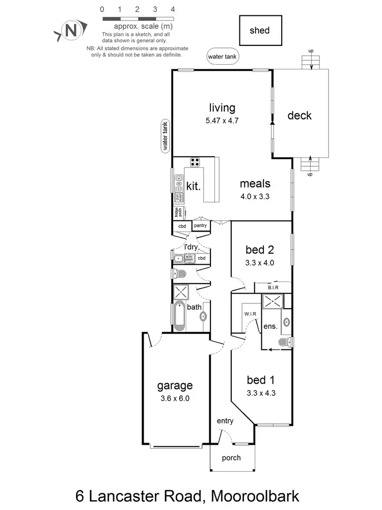 Floorplan of Homely house listing, 6 Lancaster Road, Mooroolbark VIC 3138