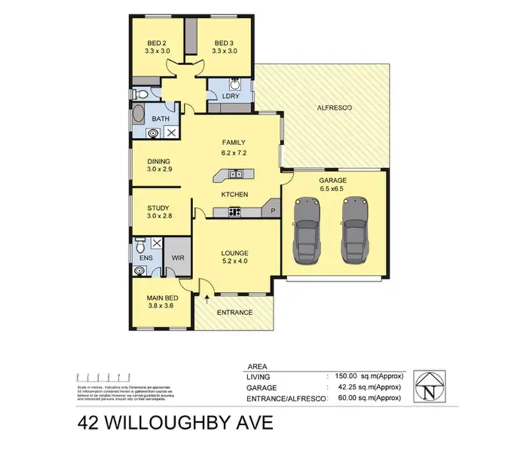 Floorplan of Homely house listing, 42 Willoughby Avenue, Wodonga VIC 3690