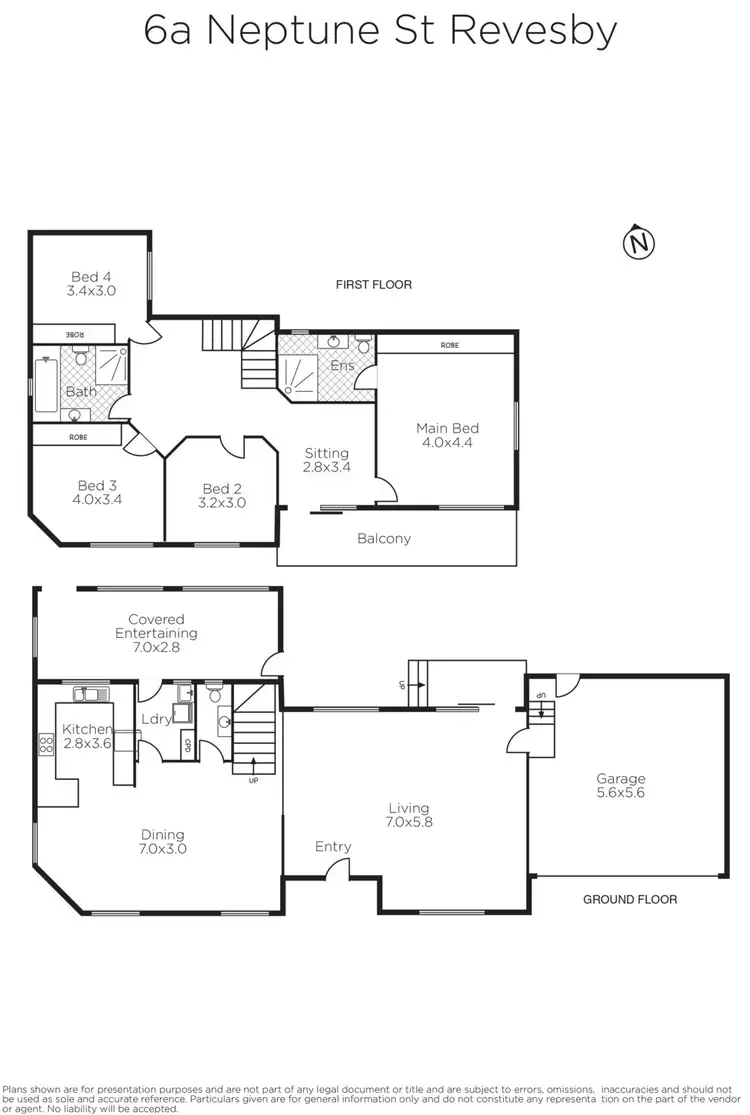 Floorplan of Homely semi-detached listing, 6A Neptune Street, Revesby NSW 2212