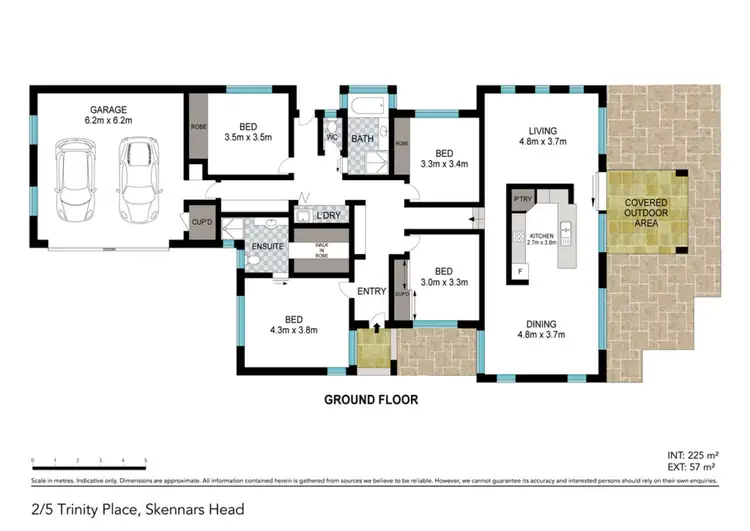 Floorplan of Homely villa listing, 2/5 Trinity Place, Skennars Head NSW 2478