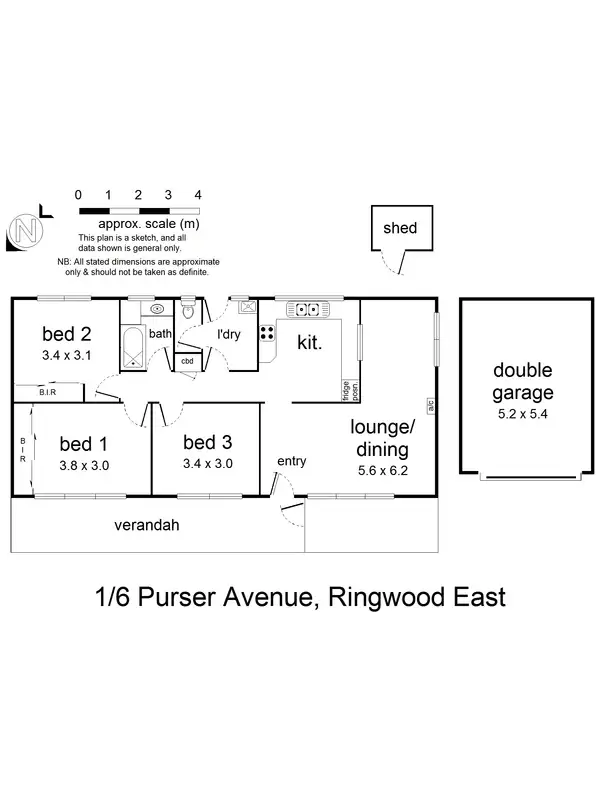 Floorplan of Homely house listing, 1/6 Purser Avenue, Ringwood East VIC 3135