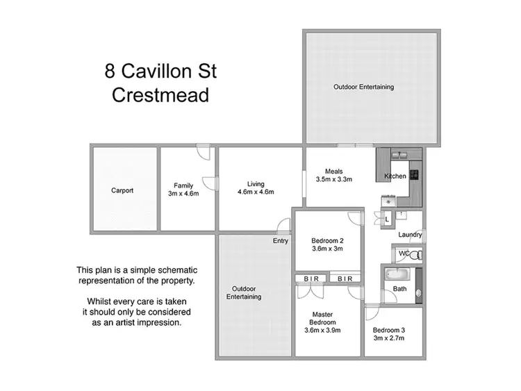 Floorplan of Homely house listing, 8 Cavillon St, Crestmead QLD 4132