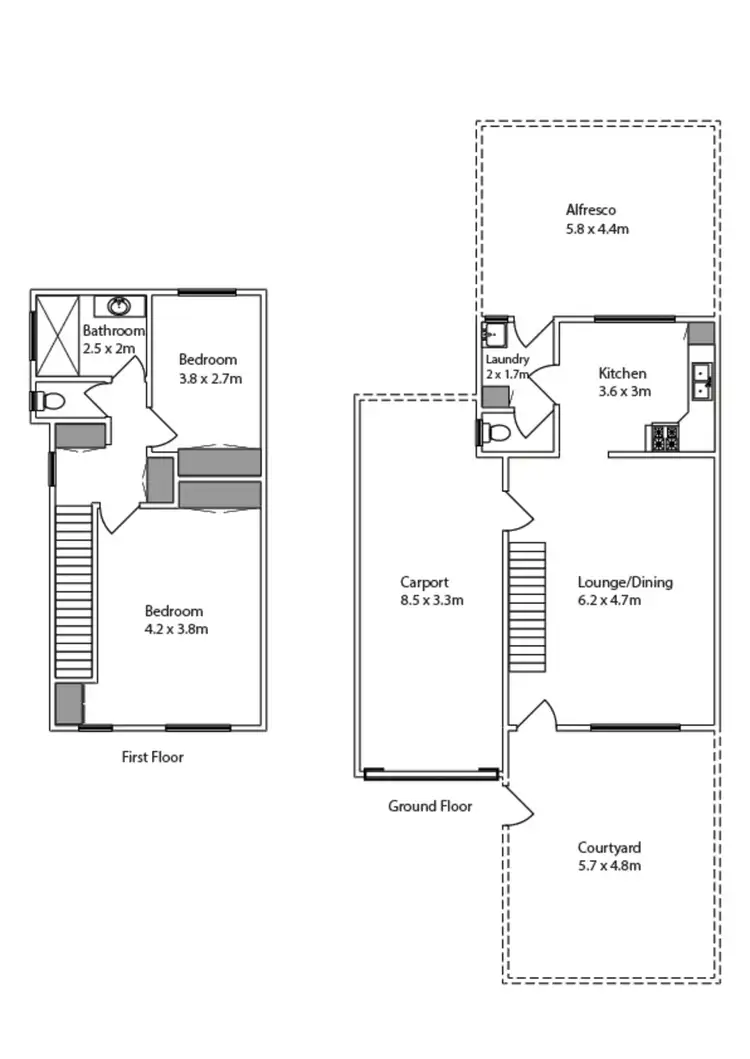 Floorplan of Homely townhouse listing, 23 Hibiscus Drive, Mildura VIC 3500