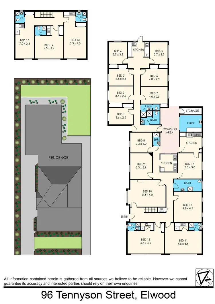 Floorplan of Homely block of units listing, 1-17/96 Tennyson Street, Elwood VIC 3184