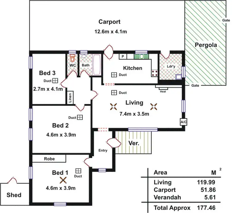 Floorplan of Homely house listing, 54 Brooker Terrace, Richmond SA 5033