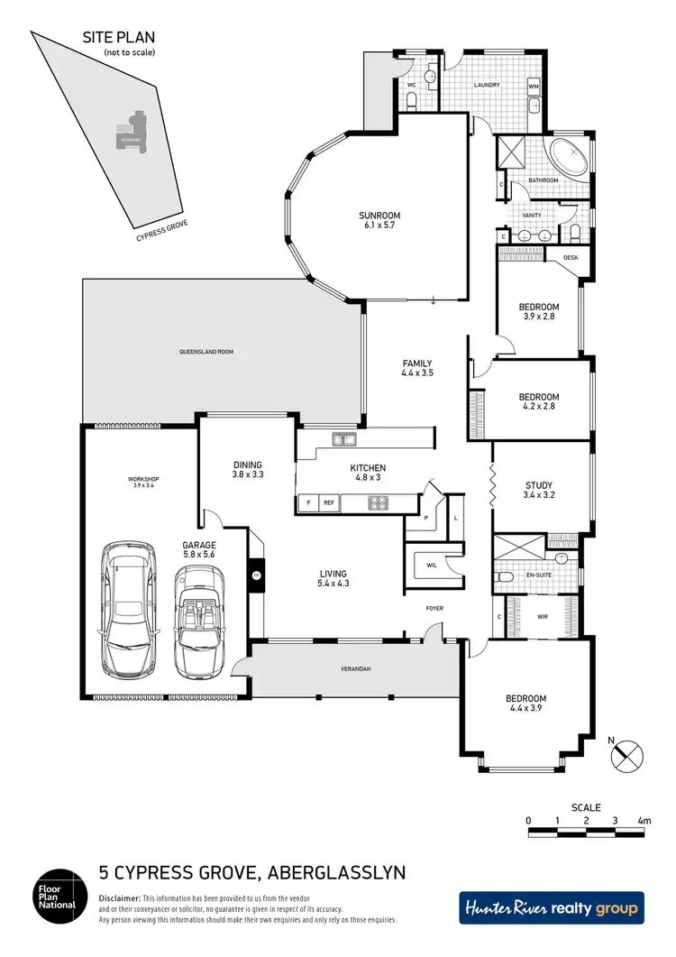 Floorplan of Homely house listing, 5 Cypress Grove, Aberglasslyn NSW 2320