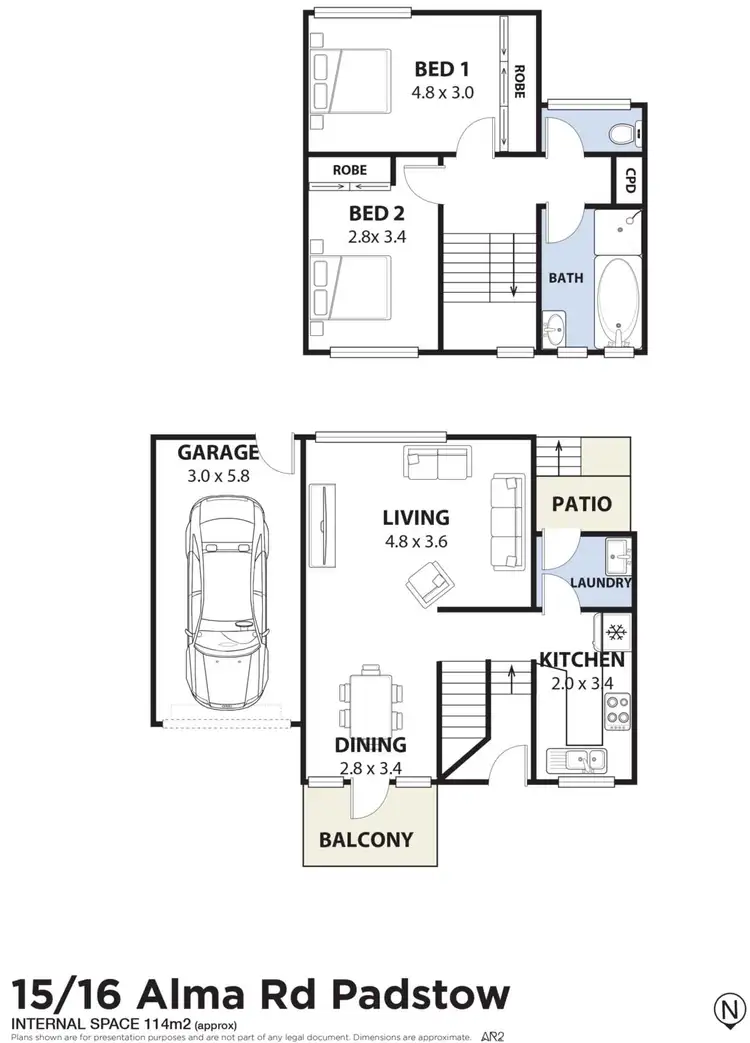 Floorplan of Homely townhouse listing, 15/16 Alma Road, Padstow NSW 2211