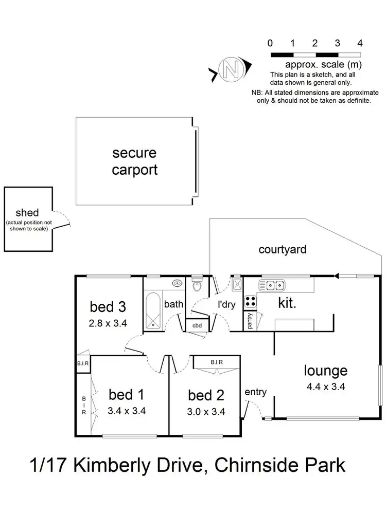 Floorplan of Homely house listing, 1/17 Kimberley Drive, Chirnside Park VIC 3116