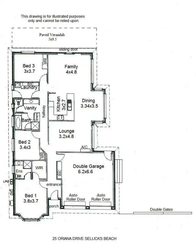 Floorplan of Homely house listing, 25 Oriana Drive, Sellicks Beach SA 5174