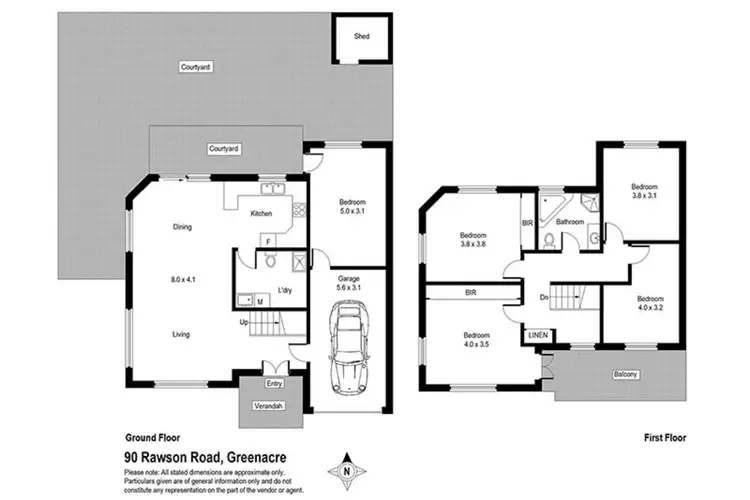 Floorplan of Homely semi-detached listing, 90 Rawson Road, Greenacre NSW 2190