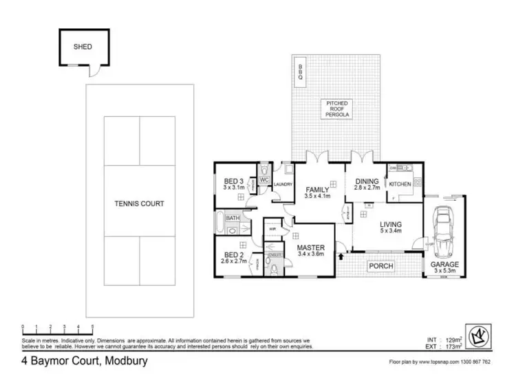 Floorplan of Homely house listing, 4 Baymor Court, Modbury SA 5092