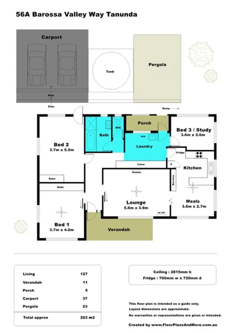 Floorplan of Homely house listing, 56A Barossa Valley Way, Tanunda SA 5352
