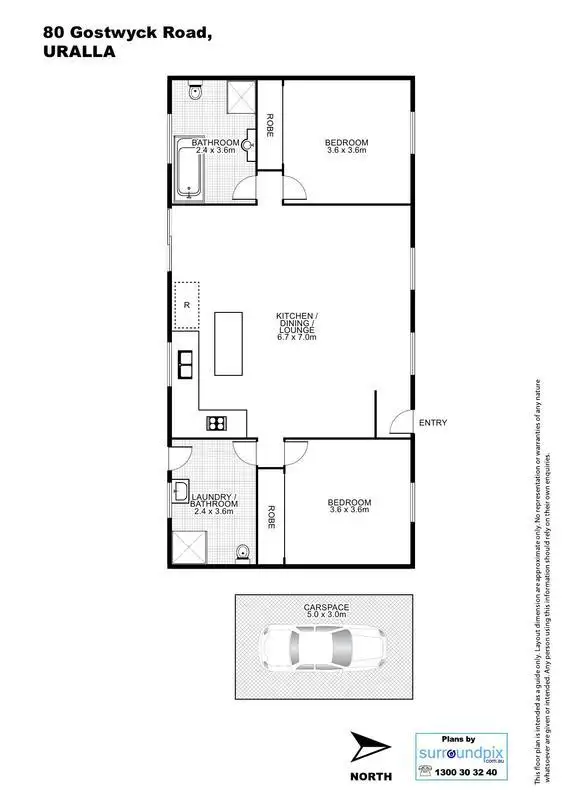Floorplan of Homely house listing, 80 Gostwyck Road, Uralla NSW 2358