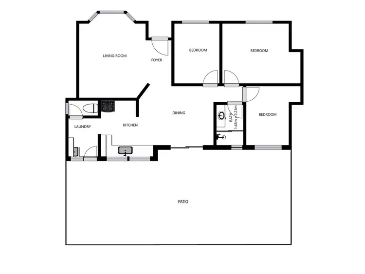 Floorplan of Homely house listing, 2 Jabiru Court, High Wycombe WA 6057