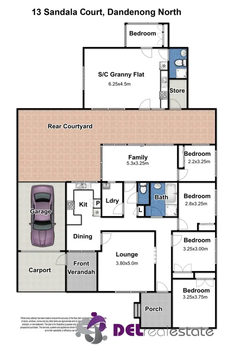 Floorplan of Homely house listing, 13 Sandala Court, Dandenong North VIC 3175