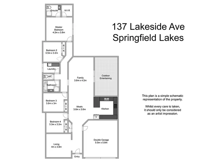 Floorplan of Homely house listing, 137 Lakeside Avenue, Springfield Lakes QLD 4300