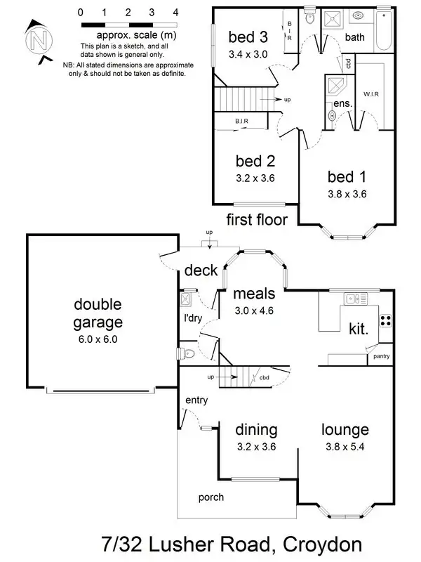 Floorplan of Homely townhouse listing, 7/32 Lusher Road, Croydon VIC 3136