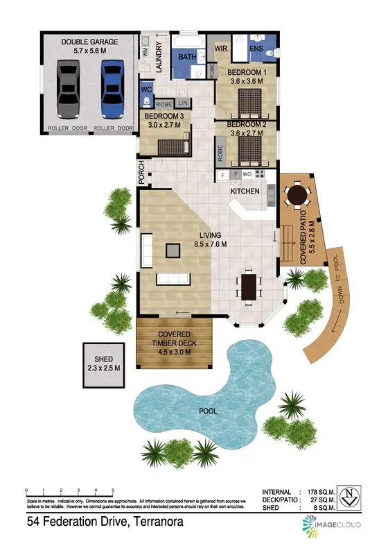 Floorplan of Homely house listing, 54 Federation Drive, Terranora NSW 2486