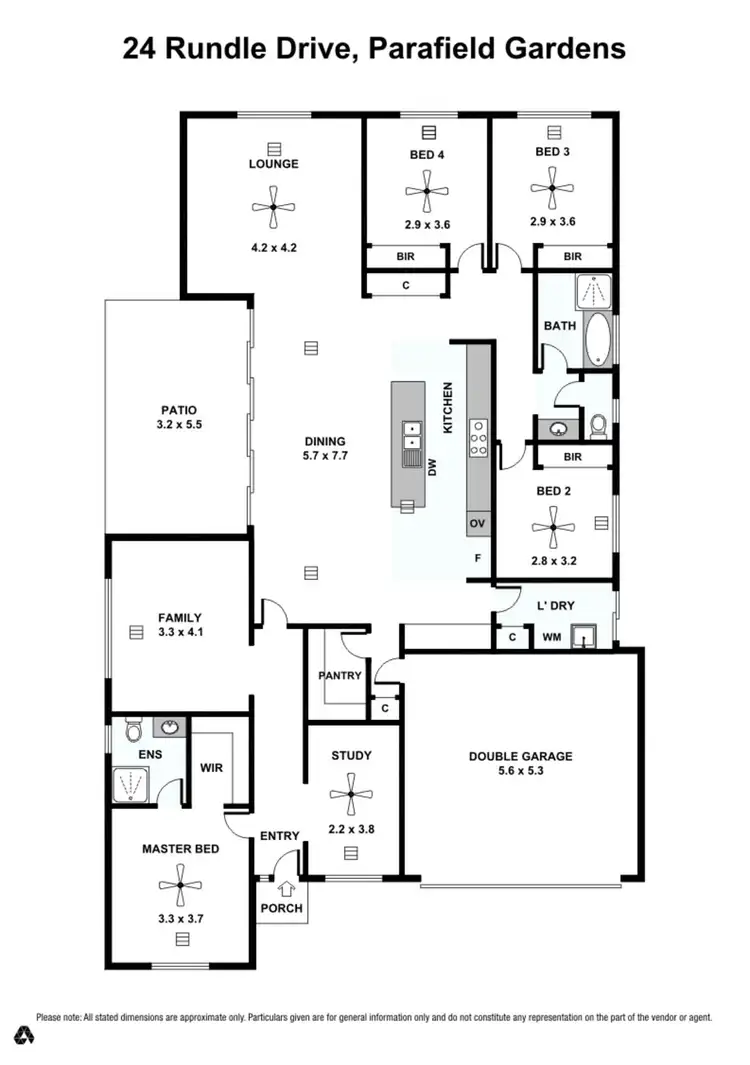 Floorplan of Homely house listing, 24 Rundle Drive, Parafield Gardens SA 5107