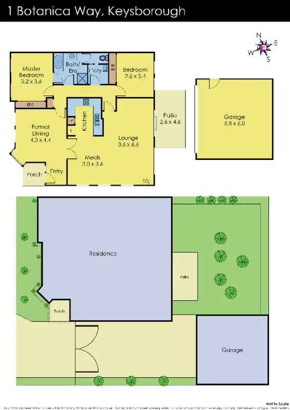 Floorplan of Homely house listing, 1 Botanica Way, Keysborough VIC 3173