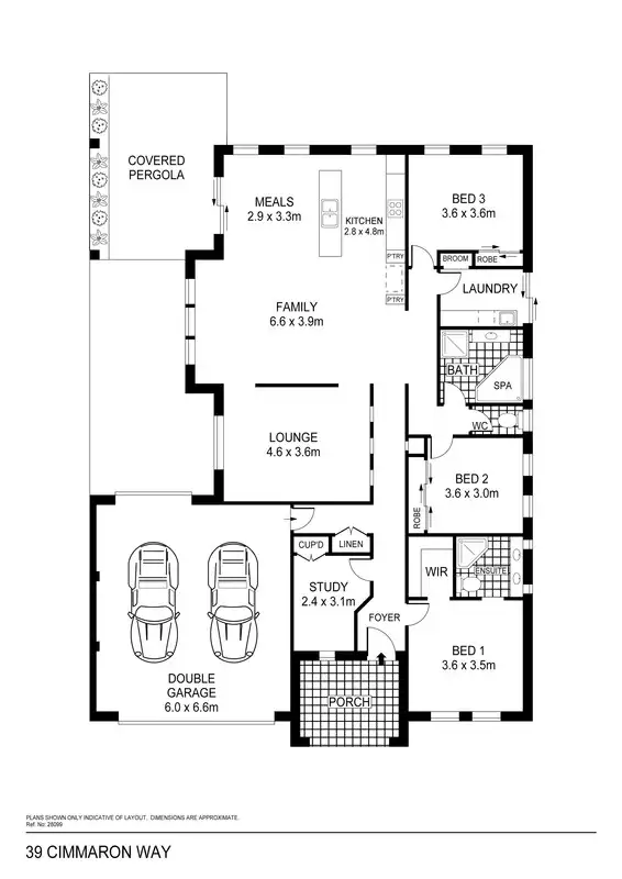 Floorplan of Homely house listing, 39 Cimmaron Way, Kialla VIC 3631